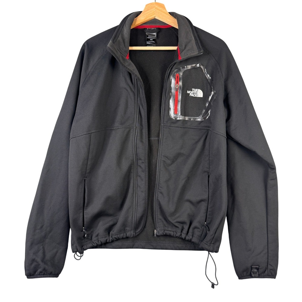 The North Face TKA 100 Texture Full Zip Jacket Black Mens Medium ABFB F08